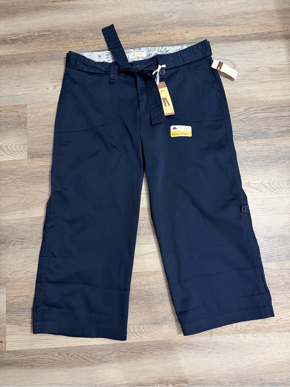 Lee Women's Navy Cargo Roll-Down Capris